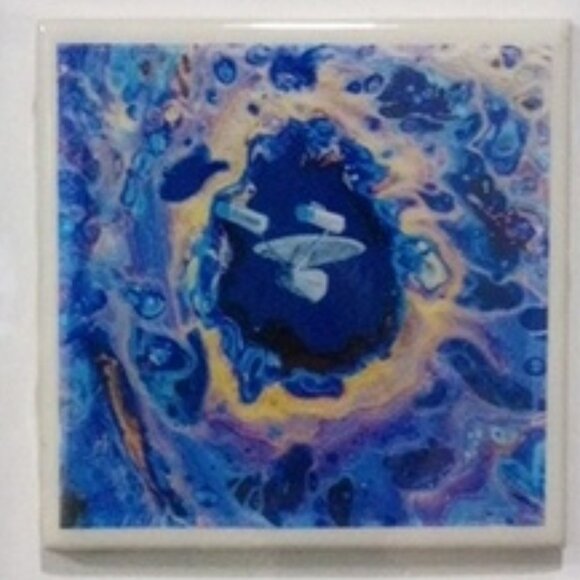 Hand Crafted Framed Space Ship Coaster Shadow Box Wall Art Home Decor Essential